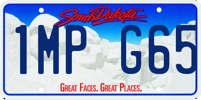 SD license plate 1MPG65