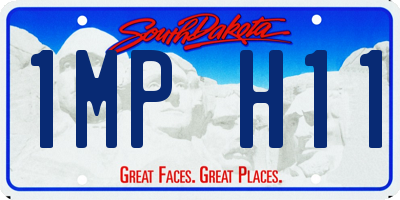 SD license plate 1MPH11