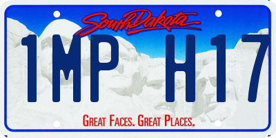 SD license plate 1MPH17