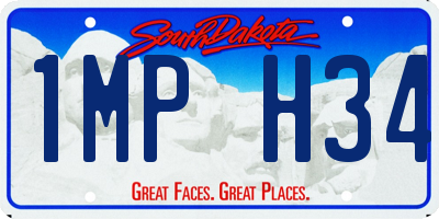 SD license plate 1MPH34