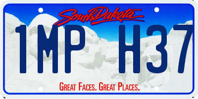 SD license plate 1MPH37