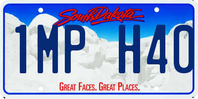 SD license plate 1MPH40