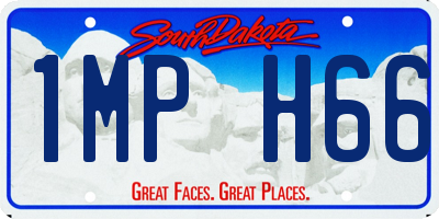 SD license plate 1MPH66