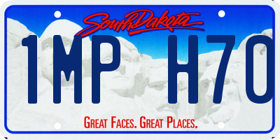 SD license plate 1MPH70