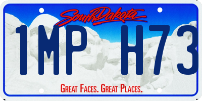 SD license plate 1MPH73