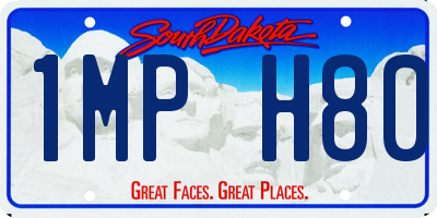 SD license plate 1MPH80