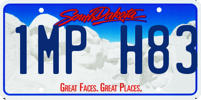 SD license plate 1MPH83