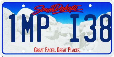 SD license plate 1MPI38