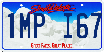 SD license plate 1MPI67