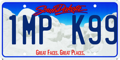 SD license plate 1MPK99