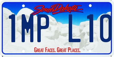SD license plate 1MPL10
