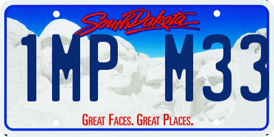 SD license plate 1MPM33