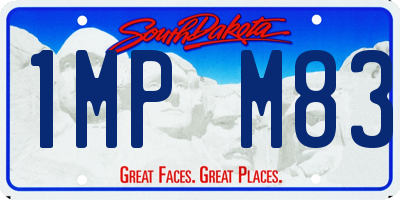 SD license plate 1MPM83