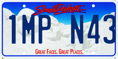 SD license plate 1MPN43