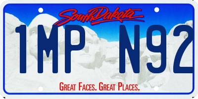SD license plate 1MPN92