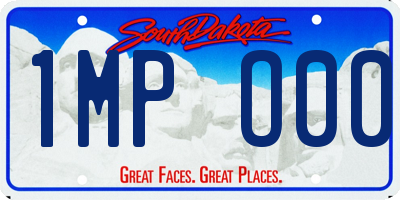 SD license plate 1MPO00