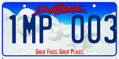 SD license plate 1MPO03