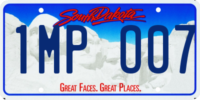 SD license plate 1MPO07