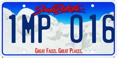 SD license plate 1MPO16