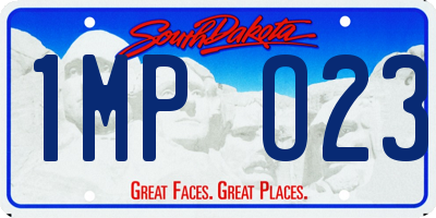 SD license plate 1MPO23