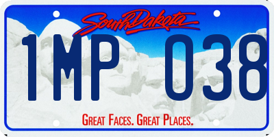 SD license plate 1MPO38