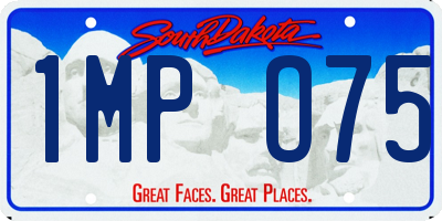 SD license plate 1MPO75