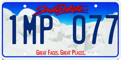 SD license plate 1MPO77