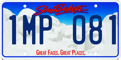 SD license plate 1MPO81