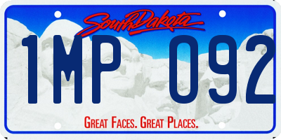 SD license plate 1MPO92