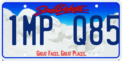 SD license plate 1MPQ85