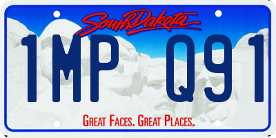 SD license plate 1MPQ91
