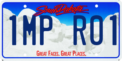 SD license plate 1MPR01