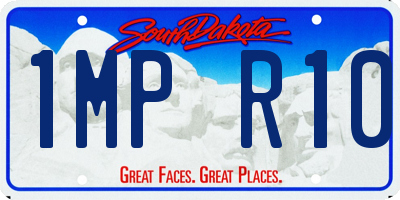 SD license plate 1MPR10