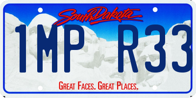 SD license plate 1MPR33