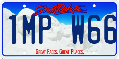 SD license plate 1MPW66