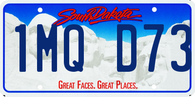 SD license plate 1MQD73