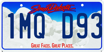 SD license plate 1MQD93