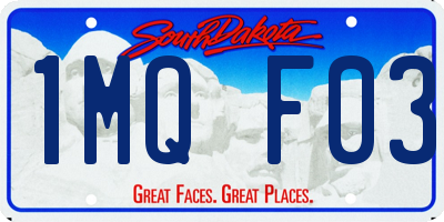 SD license plate 1MQF03