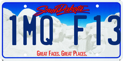 SD license plate 1MQF13