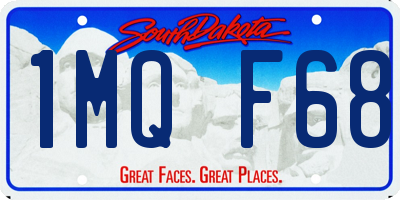 SD license plate 1MQF68
