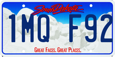 SD license plate 1MQF92