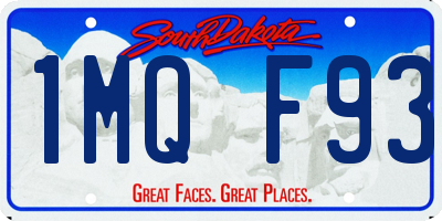 SD license plate 1MQF93