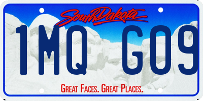 SD license plate 1MQG09