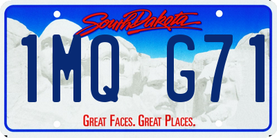 SD license plate 1MQG71