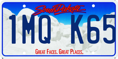 SD license plate 1MQK65