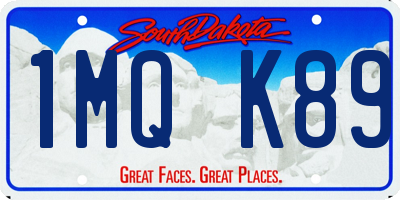 SD license plate 1MQK89