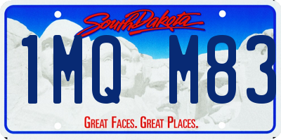 SD license plate 1MQM83