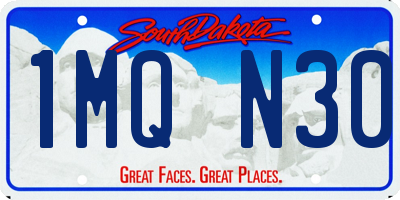 SD license plate 1MQN30