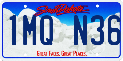 SD license plate 1MQN36
