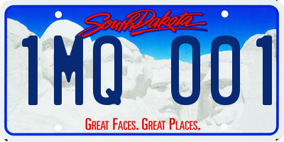 SD license plate 1MQO01